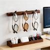 Porta occhiali in noce contemporaneo | Ornamento da scrivania compatto per soggiorno, camera da letto, ufficio - Regalo ideale per la casa - Supporto robusto