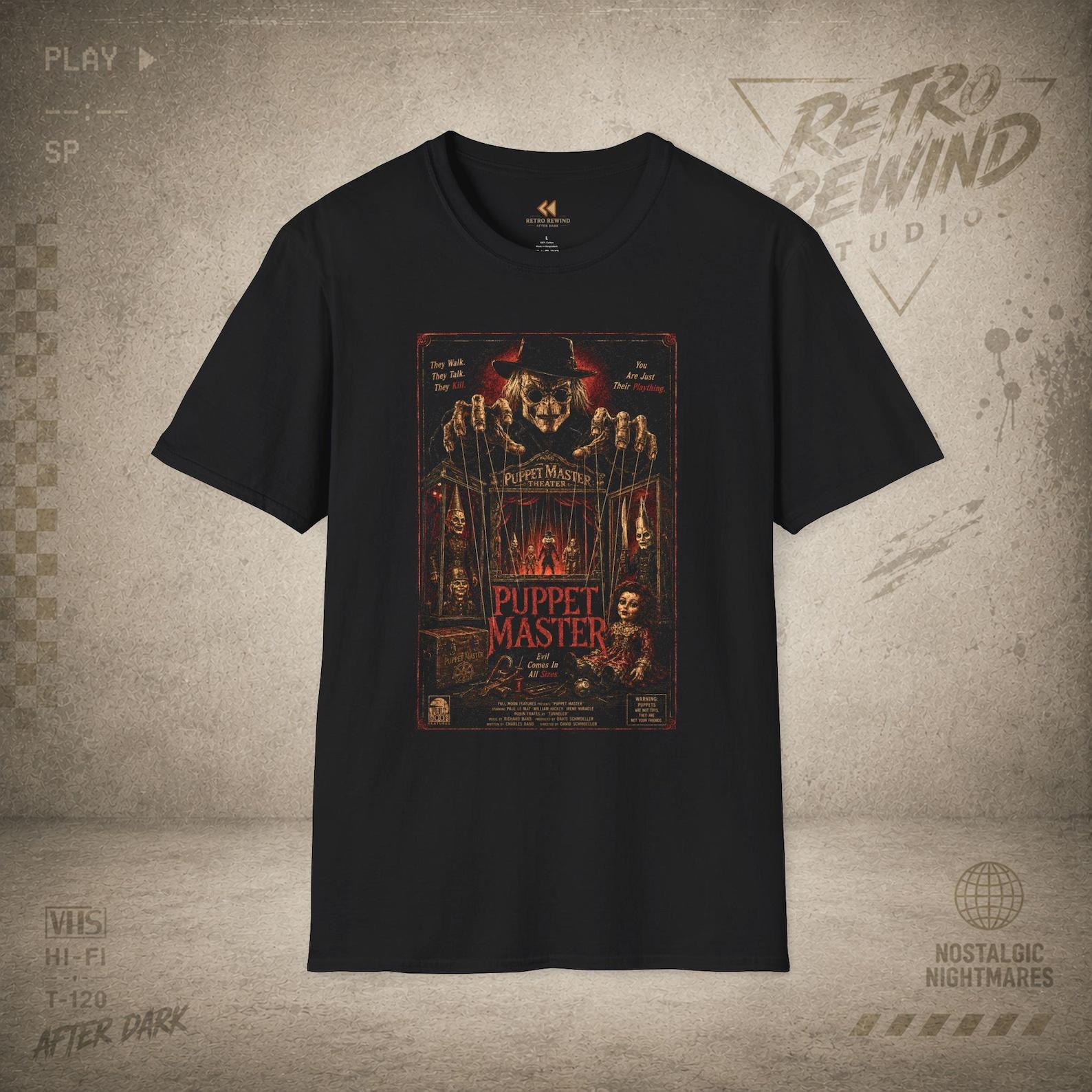 Puppet Master Horror Movie Poster T-Shirt | Vintage Puppetmaster Graphic 2XL