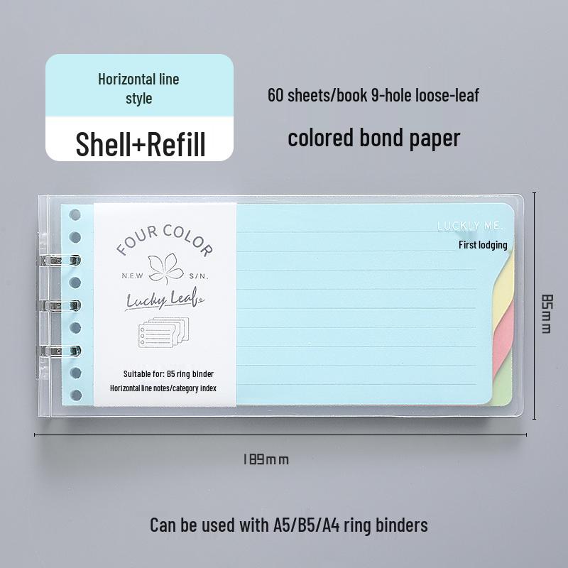 Verdickertes Notizbuch mit losem Blatt und Mini-Abtrenn-Binder - B5 Liniert Gitter Notizbuch