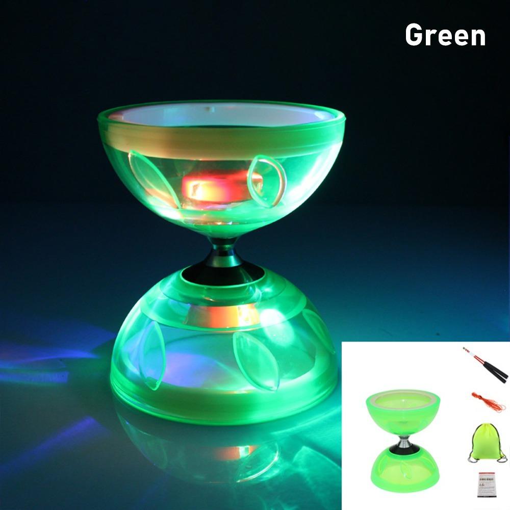 Leather Chinese Diabolo Bowl Shape Mini Diabolo Chinese Yoyo Set Diabolo Toy  Outdoor