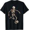 Skelett Fußball Retro Halloween Kostüm Lustiges Unisex T-Shirt Unisex T-Shirt