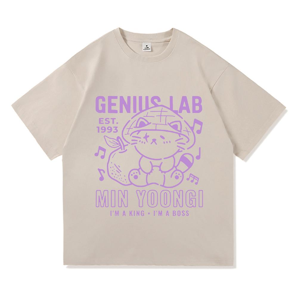 Die Erde ist flach Wusstest du das nicht Unisex T-Shirt Min Yoong Katze Harajuku Sommer Lässig Kurzärmelig Unisex Kleidung Oberteile