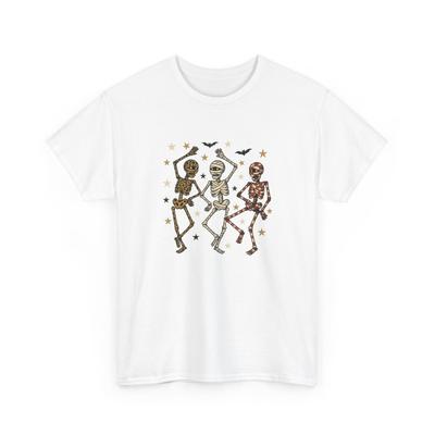 Dancing Bones Shirt Halloween Festivity Gift Women Animated Tee Skeleton