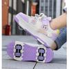 Kid's Four-wheel Roller Skating Shoes Walking Shoes Girl's Sports Shoes Roller Skate Sneakers for Boys