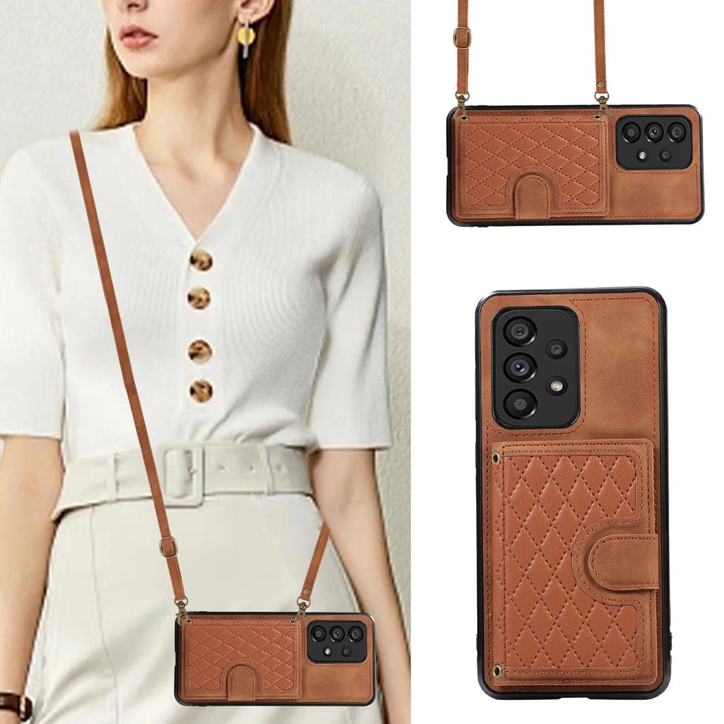 Für Samsung Galaxy M32 5G/A32 5G Hülle Ständer TPU+PU Leder Kartenhalter Handyhülle