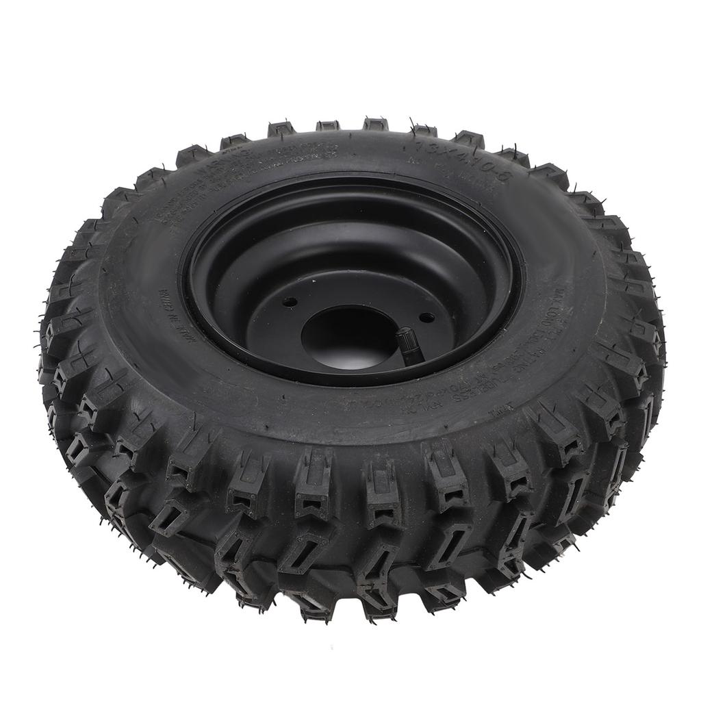 13x4.1 6 Tubeless Tire with Rim Explosion Proof 6 Inch Vacuum Tyre for ATV Quad Off Road Go Kart Golf Cart Mini Bike