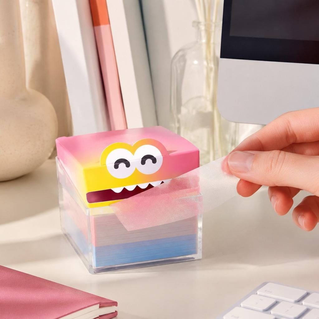 Clear Pull-Out Sticky Notes with Pearlescent for and School
