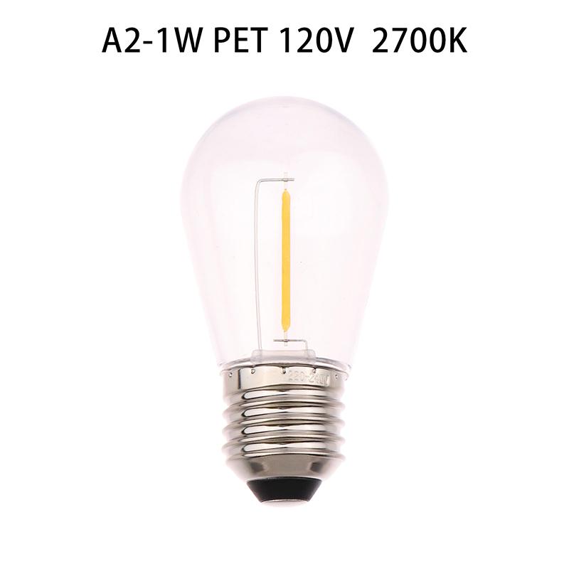 S14 Plastics Led Bulb E27/E26 3V 120V Warm White 2W 1W Shatterproof Lamp Bulbs For String Light Christmas Decoration