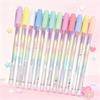 12pcs Colorful Pastel Pens, Gradient Watercolor Fluorescent Gel Pens, DIY Greeting Card, Prizes