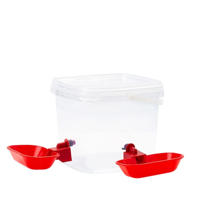 Automatic Pet Water Drinker With Double Bowls For Puss And DogsSafe PP Automatic Pet Waterer Organiser Box
