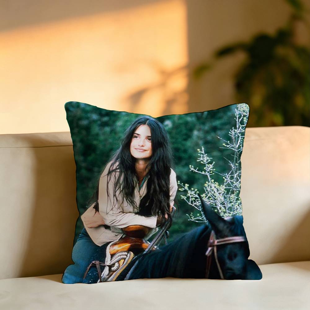 Popular Actress Penelope Cruz Sanchez Pillow Case Square DoubleSided Sofa Cushion Cover Bedroom Bedside Pillow