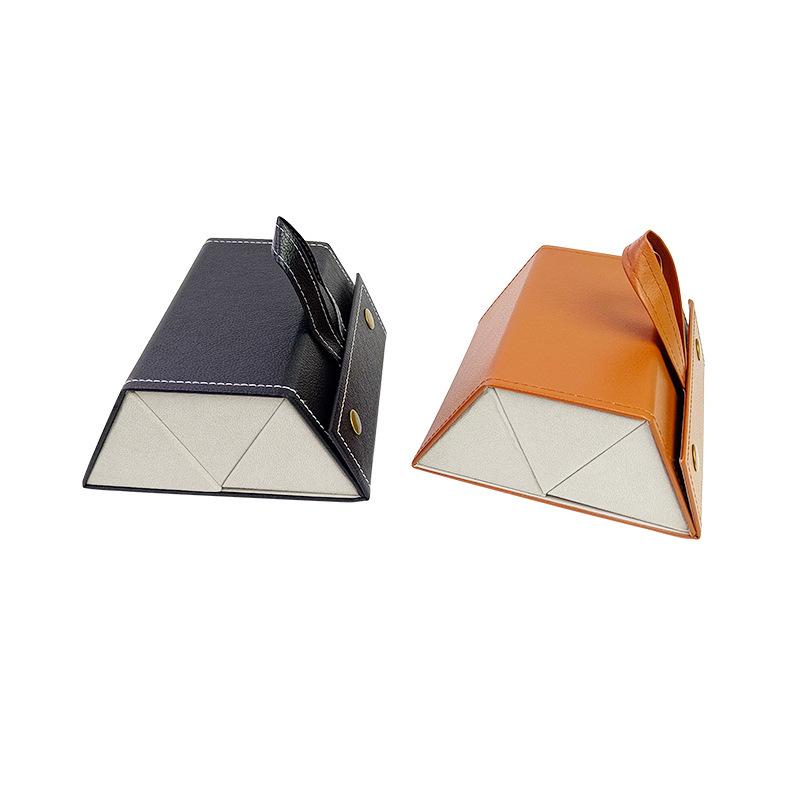 Leather Multi-Compartment Eyeglass & Sunglasses Storage Case, Portable & Foldable with Large Capacity