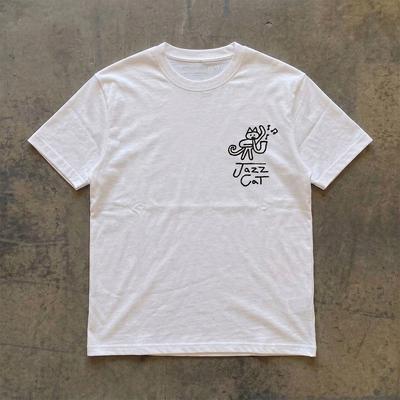 Loose Fit Cotton Tshirt Double Thread 3a260g Short Sleeve Unisex Breathable Printed Casual Round Neck Top For Summer