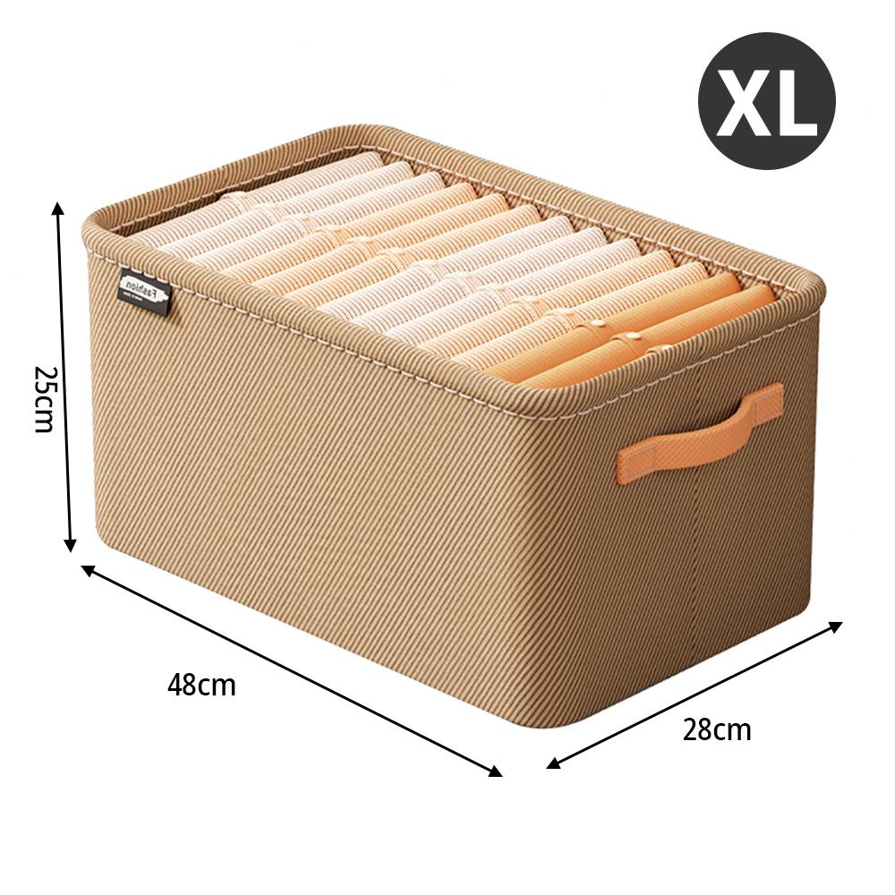 

Wardrobe Organizer Box Foldable Storage Box Versatile Thickened Pants Sweater Storage Basket with Handle&Steel Frame Household