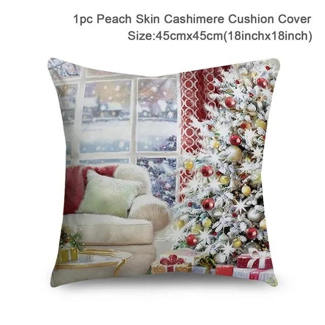 Christmas Santa Cushion Cover Decorative Pillow Cover Throw Pillow Case Home Decor Christmas Decor For Home Sofa Pillowcase