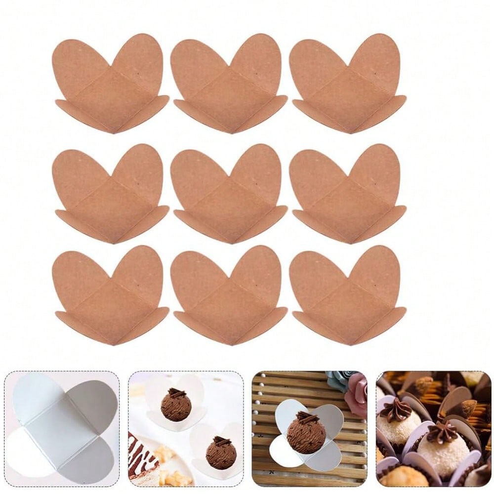 50PCS Chocolate Paper Truffle Wrappers Chocolate Cups Liners Candy Cups Dessert Cups For Muffins, Cupcakes Or Mini Snacks