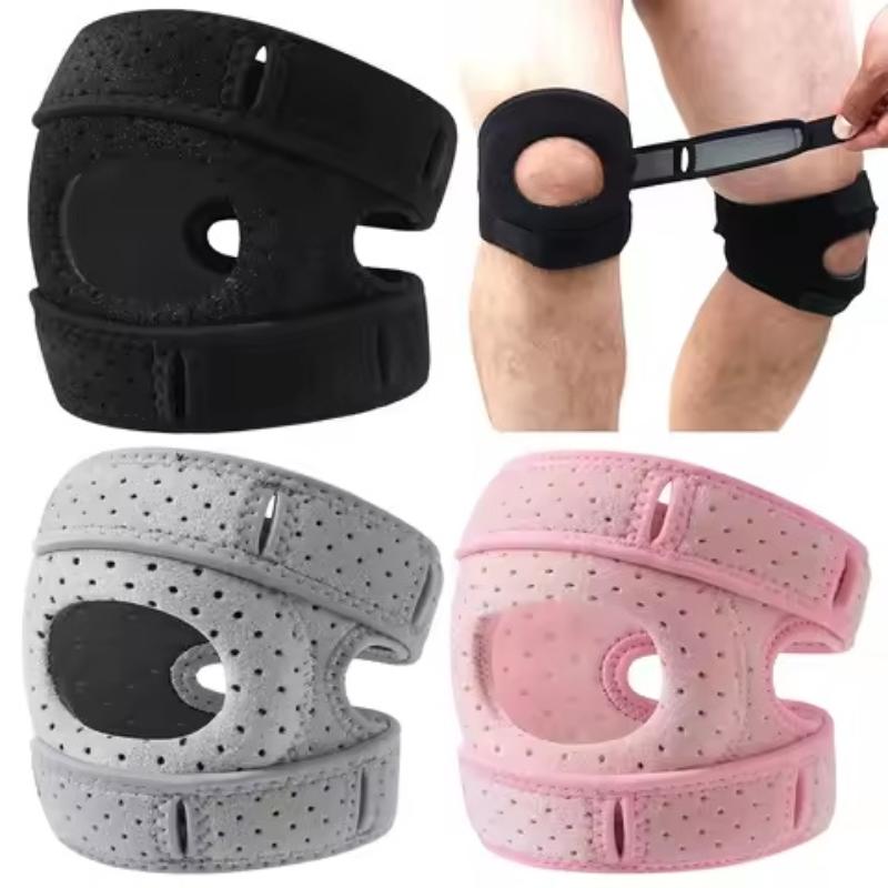 Compression Knee Brace Knee Stabilizer Brace For Men Reusable Pads Sleeve Adjustable Leg Breathable Wrap For Hiking Volleyball