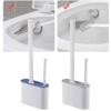 Brushes Silicone Toilet With Brush Holder Wall Mounted Cleaning Tool Bathroom