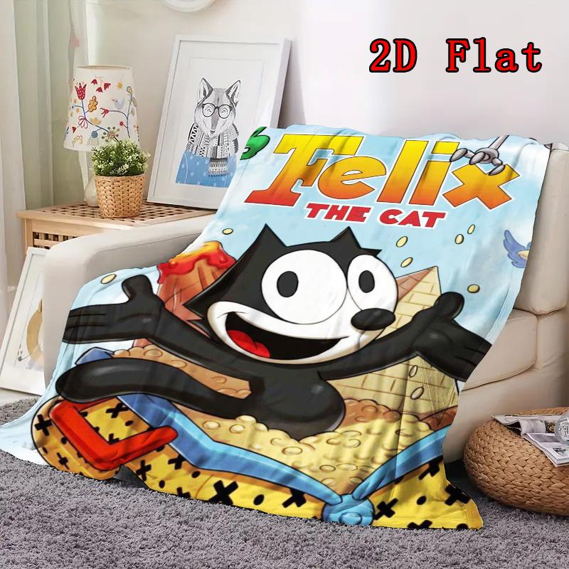 FELIX Print 2D Flat Pattern Flannel Blanket High quality All Seasons Warmth and Comfort Perfect for Christmas Gifts.