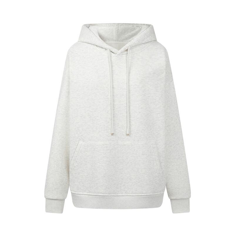 FivePlus Women's Solid Color Fleece-Lined Hooded Sweatshirt