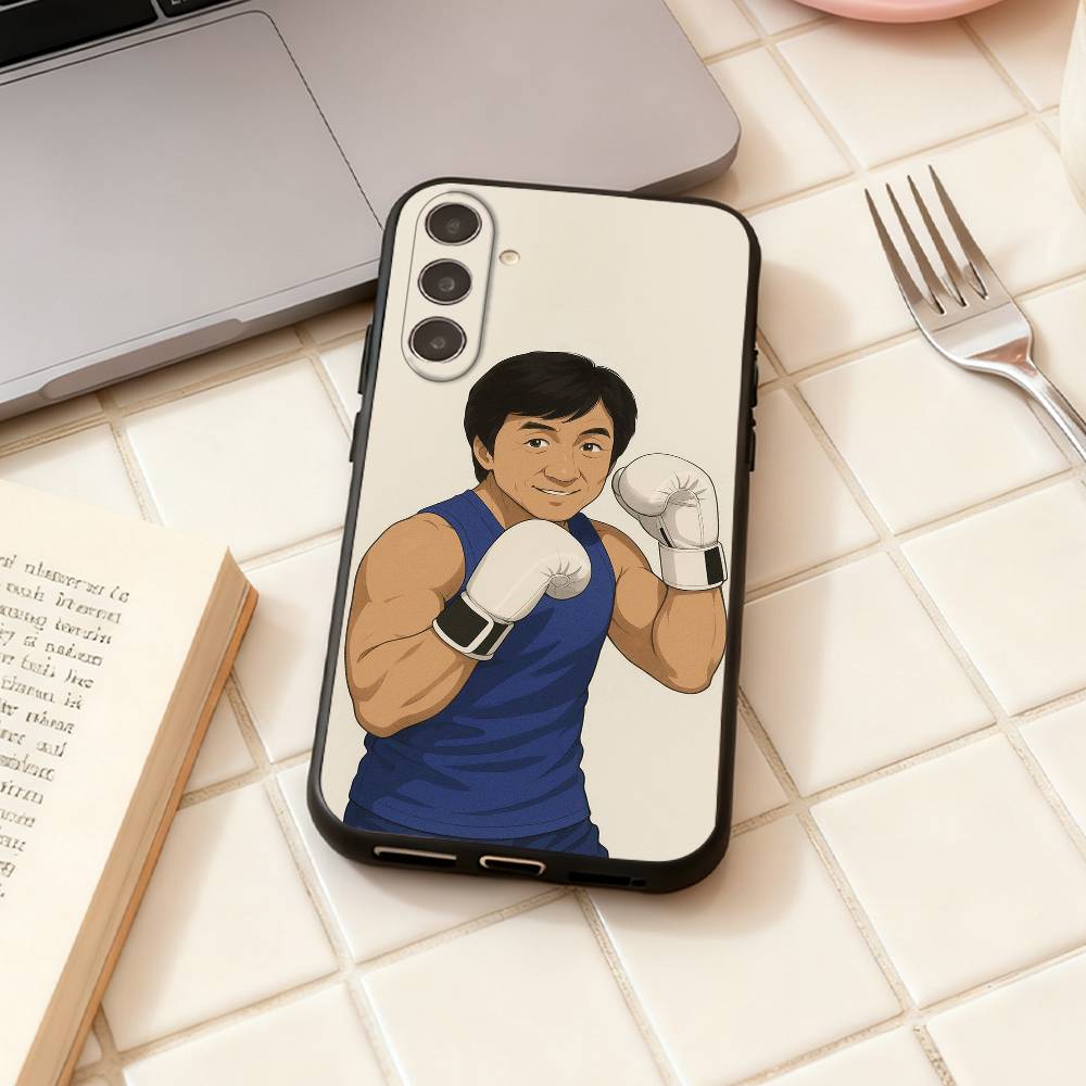 Chinese Kung Fu J-Jackie Chan Phone Case For Samsung Galaxy A73,A72,A71,A70,A53,A52,A51,Others Soft Black Shell