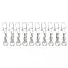 Stainless Steel Fishing Swivel Snap Connectors 3 Sizes 10 Pieces for Angling
