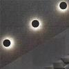A34R Warm White LED Sconce Wall Light Outdoor Modern Round Design 3000K Wall Lamp For Garden Patio Bathroom Hallway Facade