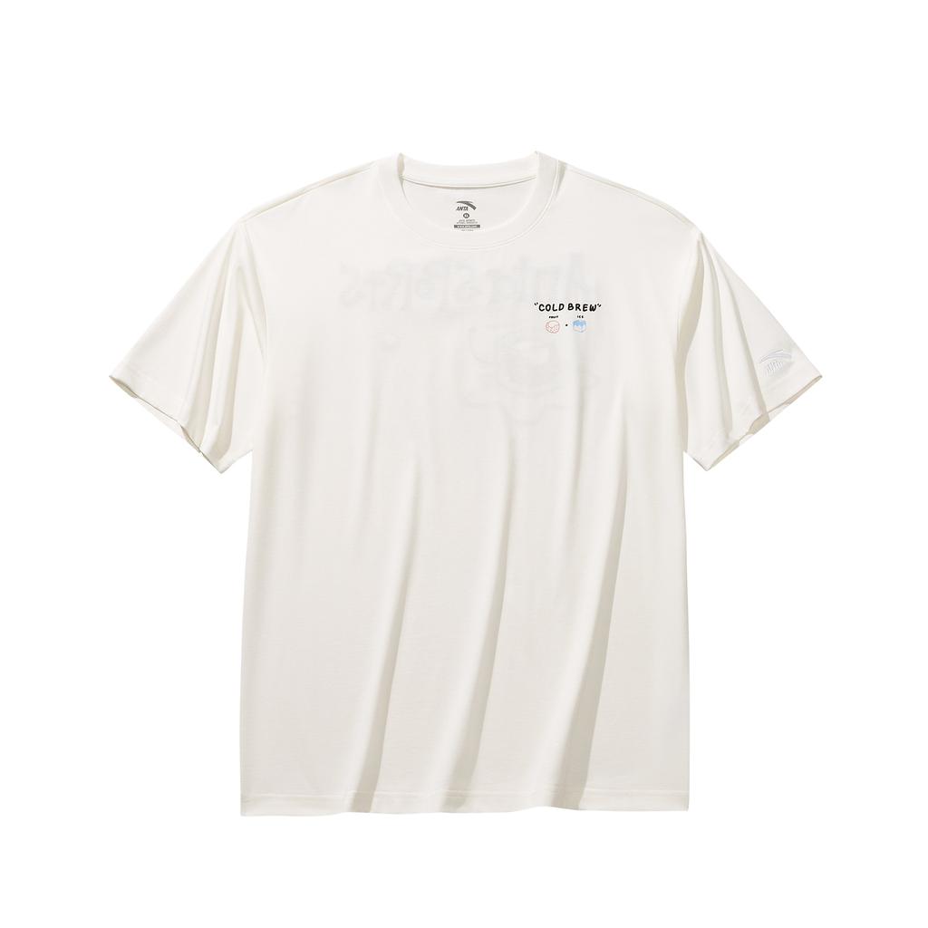 Anta Life Series Short Sleeve Knitted Shirt Summer 2026 T-Shirt Unisex Tops Ivory-White 972628118-1