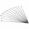 12PCS Hooked Handle BBQ Skewers Flat Blade Grill Skewers Heat Resistant Kabob Sticks  Grilling Meat