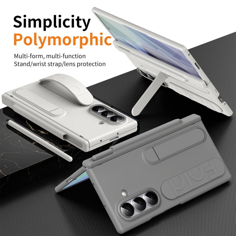 Multifunctional Kicktand Wrist Strap Folding Case For Samsung Z Fold 7 Fold SE Special Edition Galaxy Z Fold 6 5 4 Cover