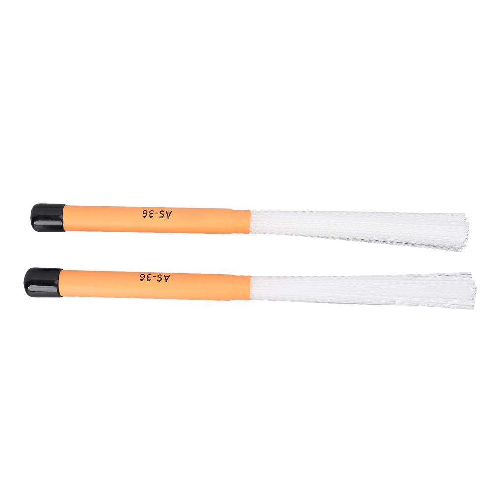 1 Pair Drum Brush Slick Handle Nylon Telescopic Bristle Percussion Instrument Sticks Brush for