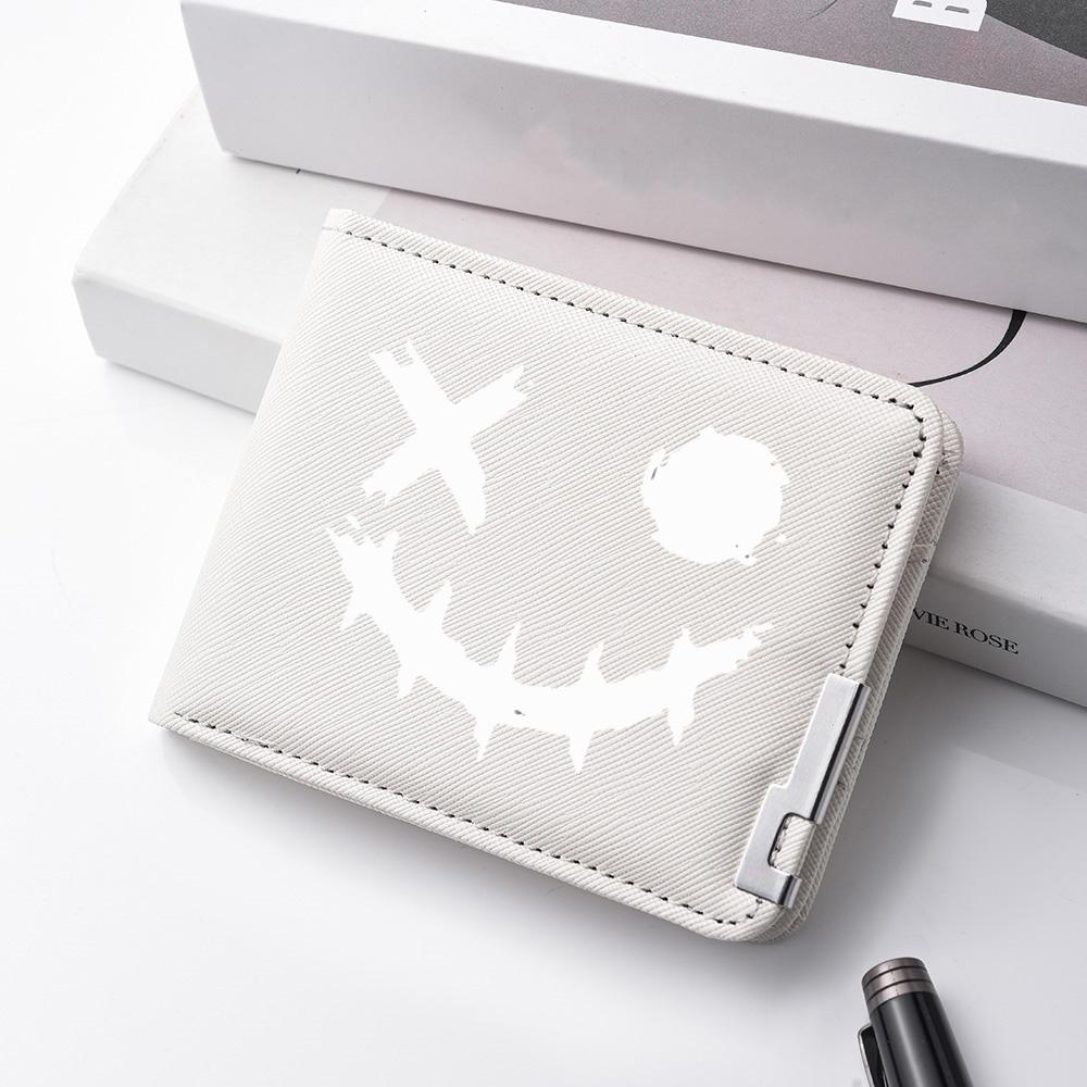 Cartoon Printed PU Leather Men s Wallet with Multiple Card Slots Slim Funny Expression Design Fashionable Compact Wallet