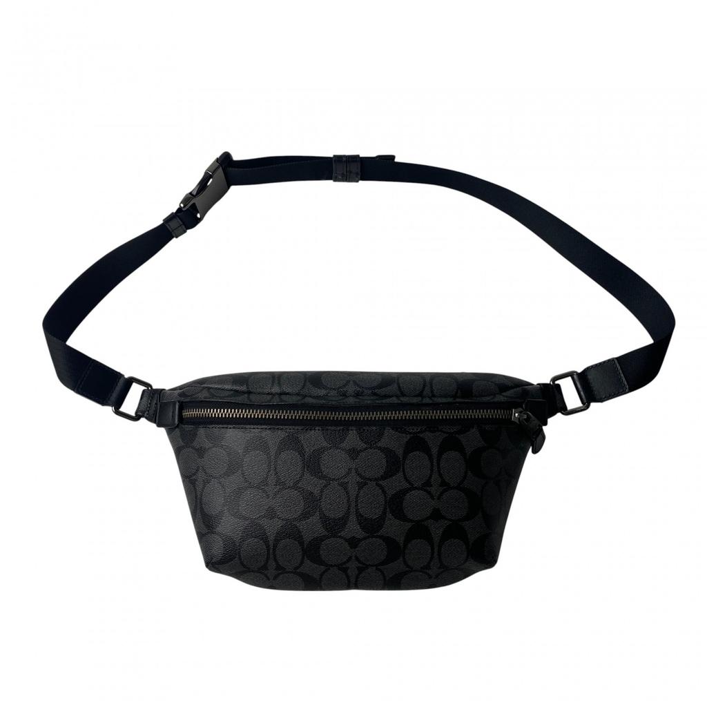 Used COACHbody Bag Black PVC Mens