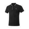 Li Ning Wade Series Simple Comfortable Striped Versatile Casual Pullover Short Sleeve Polo Shirt Men Polo Shirts Black APLV007-1