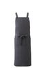KOEI Made In Japan Bib Length Water with Royal F [KOEI SENSHO] X-shaped Apron, 95cm, Repellent, Anti-static, Anti-slip Tape, Unisex, SF890, Gray,