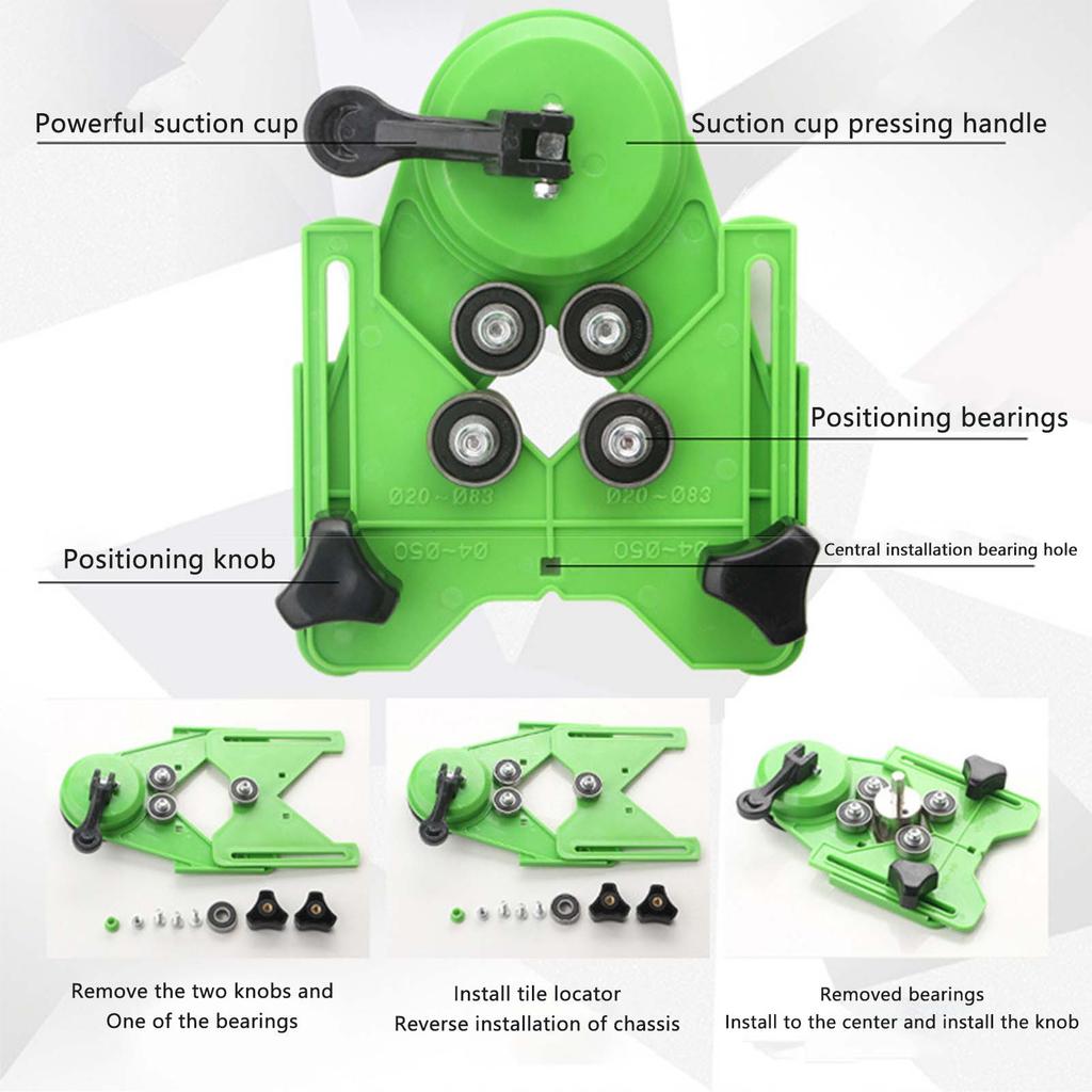 Przyssawka do wiertła koronowego Lokalizator otworu z pojedynczą/podwójną przyssawką próżniową Wiertarka do szkła