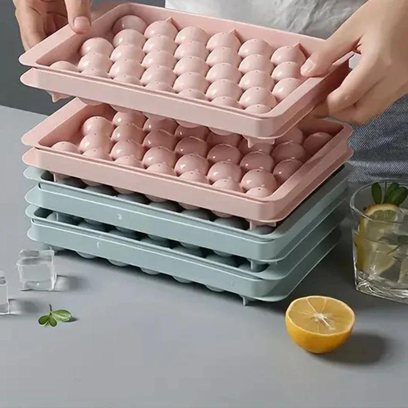 Runde Eisbox, runde Eisbox mit Deckel, Eishockeyform für Kühlschrank Gefrierfach