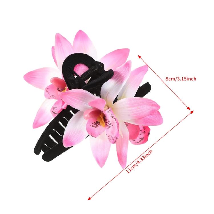 Elegant Fabric Flower Hair Claw Clip Hair Banana Barrettes Women Hair Ornaments