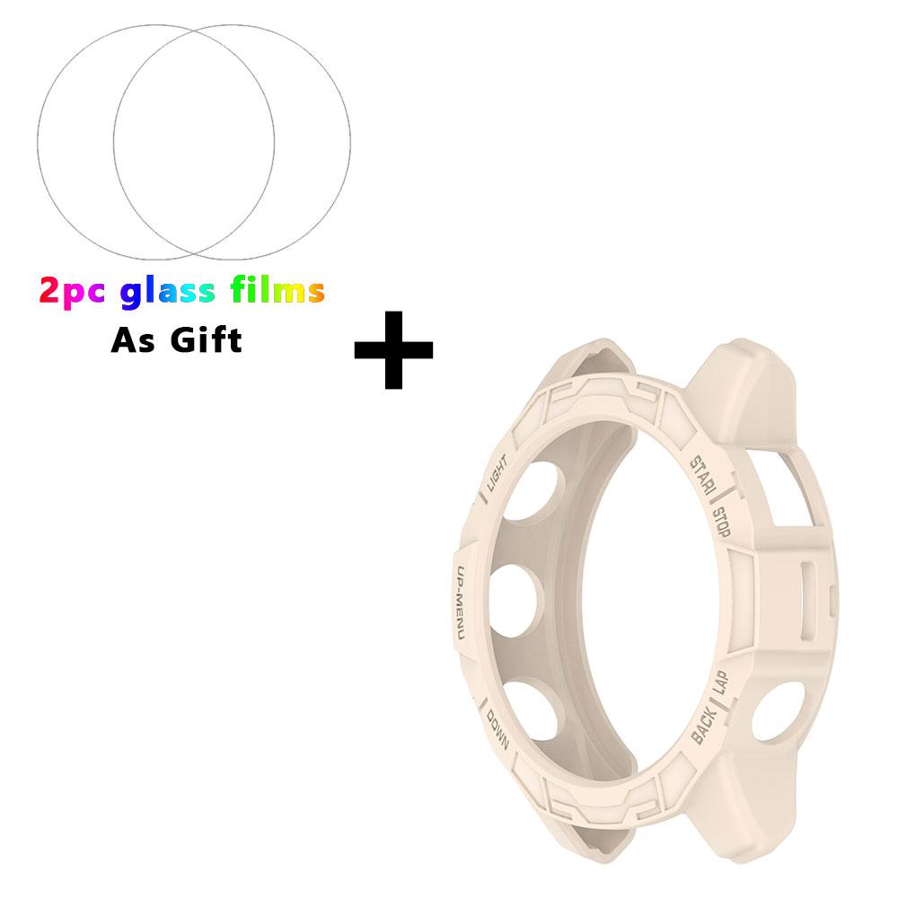 

Чехол 2-в-1 + Защитная пленка из закаленного стекла для Garmin Quatix 7 Pro TPU Защитная пленка для экрана и Защитный бампер Garmin Quatix7 Pro Instinct Crossover