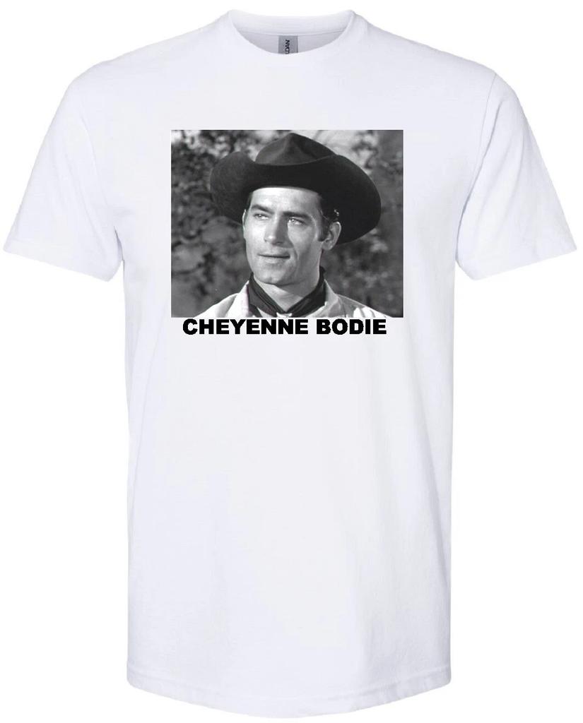 CHEYENNE BODIE CLINT WALKER CLASSIC TV WESTERN COWBOY CIVIL WAR WHITE T-shirt