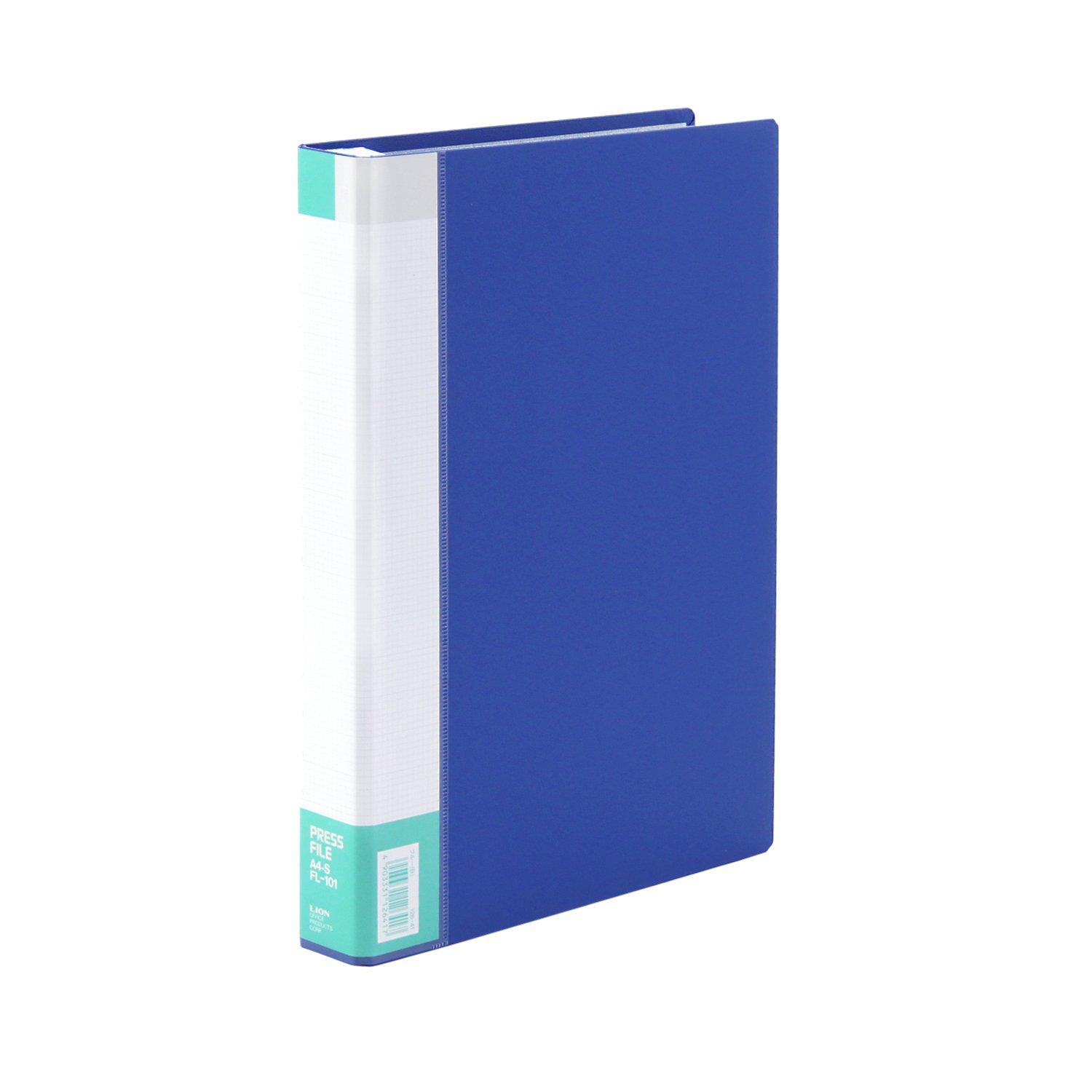 Lion Office Products File, Press Type, A4S, FL-101, Blue