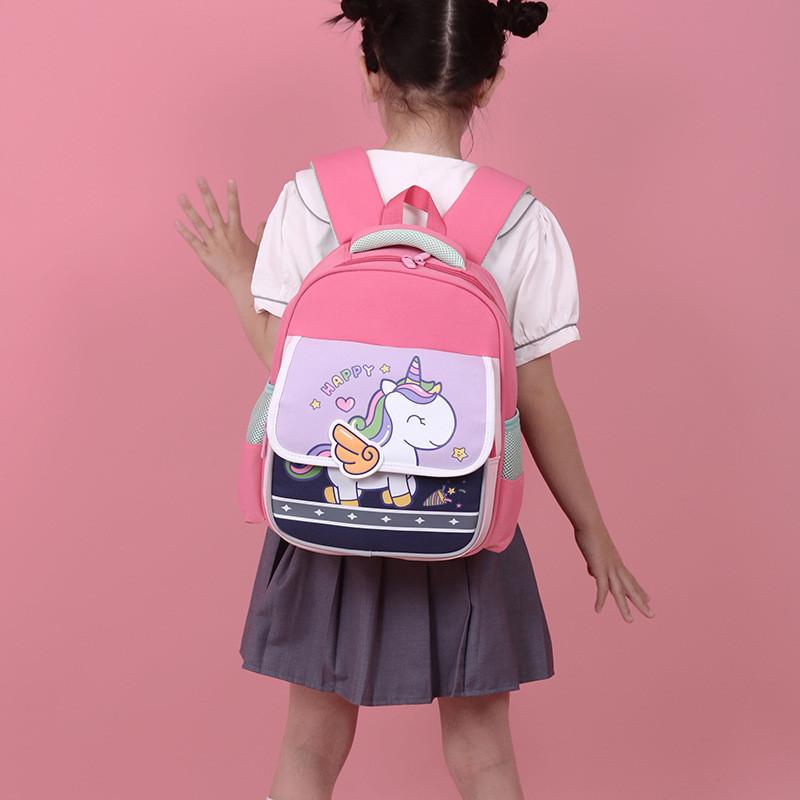 Adorable Cartoon Kids Backpack In Nylon With Lightweight Design For Boys And Girls
