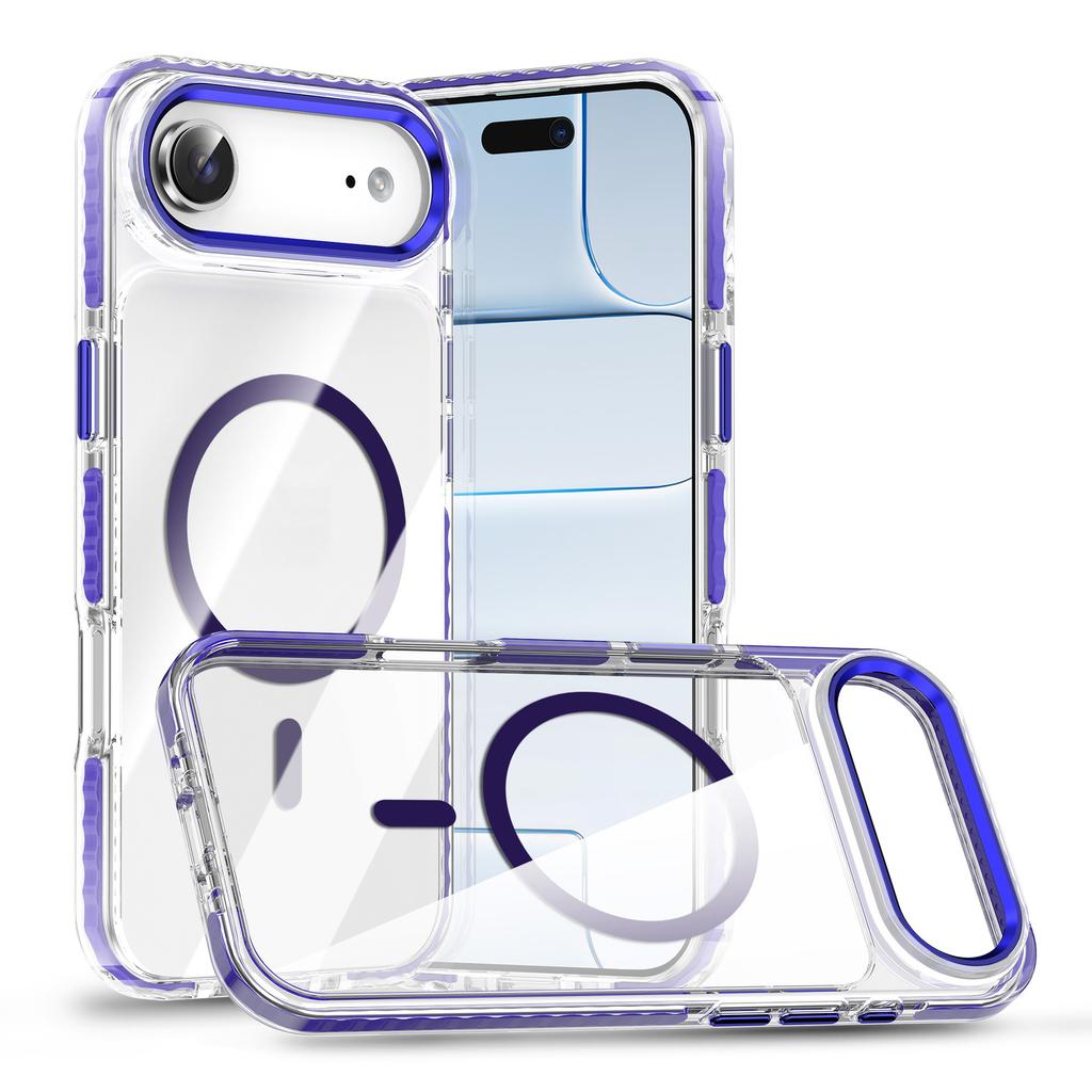 Double-layer Airbag Magnetic Suction for IPhone17 Air Mobile Phone Case 16 Anti-yellow and Anti-collision for Apple 15pro Protective Case