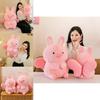 Cute Pink Rabbit-ear Flying Pig Plush Toy For Girls Stuffed Animal Doll Gift Decorative Pillow Sofa Ornament 45/55/75cm
