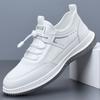 Spring Summer New Mesh Shoes for Men High Quality Fashion Casual Leather Sneakers Male Elastic Band Sports Board Shoes Man