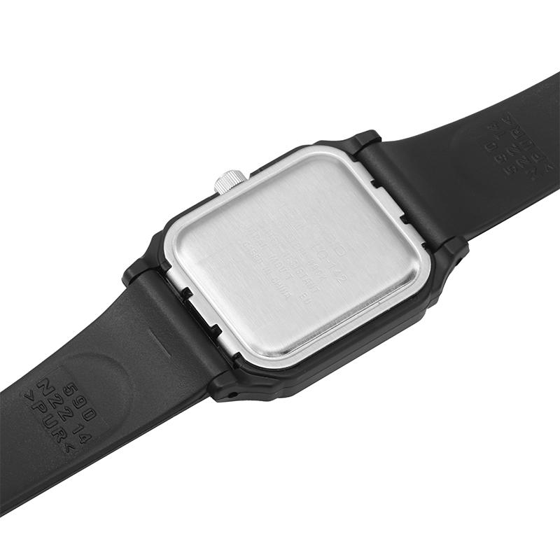 Casio YOUTH series-square three-pin trendy business casual versatile simple classic pointer square dial waterproof quartz movement resin LQ-142E-2A