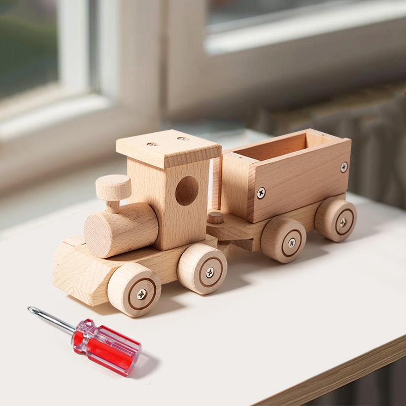 Children'S Wooden Disassembly Screws Assembly Toy Car Early Education Educational Vehicles Assembly Building Block Toys