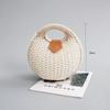 Bolsa Cesta Muzhilun de Palha Trançada, Redonda, Feita à Mão, Fofa, Feminina, Estilosa, Grande Capacidade, Bolsa de Verão, Perfeita para Praia, Festivais de Fogos de Artifício,