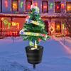 Christmas Tree Solar Decorative Light Waterproof Spiral String Holiday Decoration Lamp Light Last Up To 10H for Garden Lawn Park