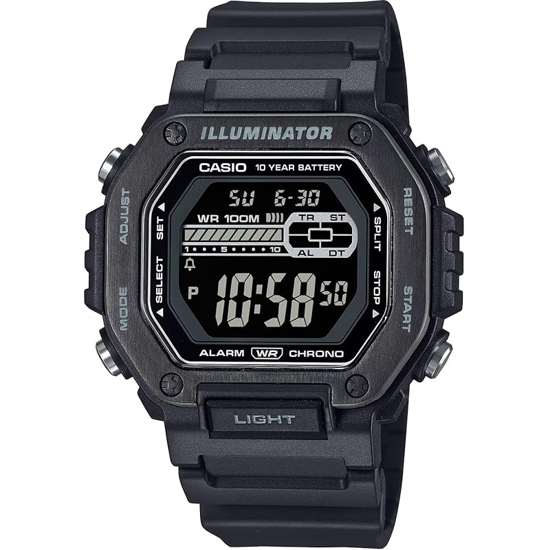 

[Casio] CASIO стандартные цифровые мужские часы с металлическим циферблатом MWD-110HB-1BV полностью черная модель для зарубежной продажи [продукт]